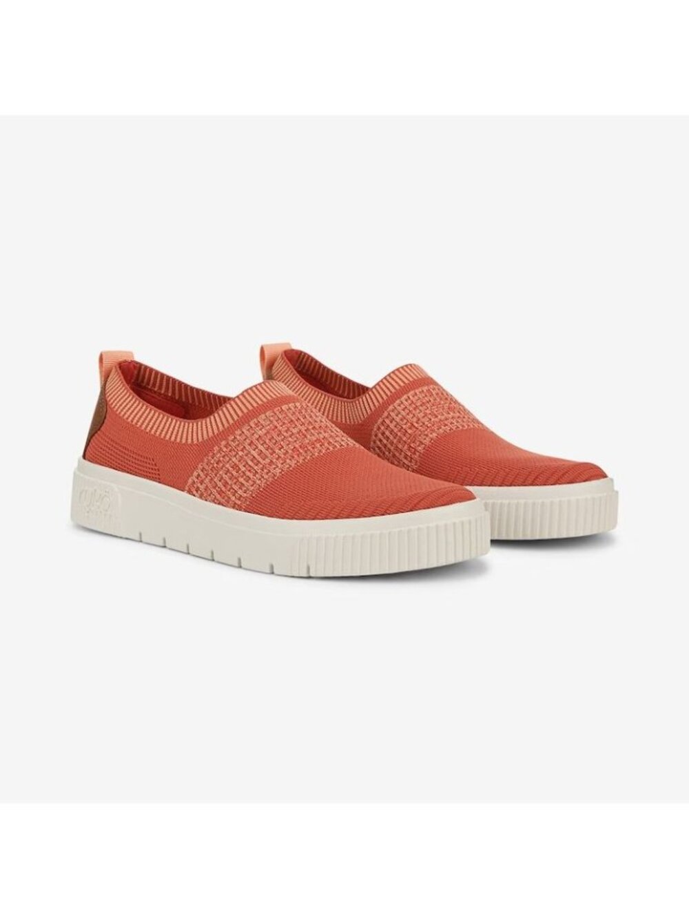 Ryka Womens Size 10 Wide Vista Slip-On Sneakers Orange Paprika Knit Fabric Casua - Picture 2 of 8